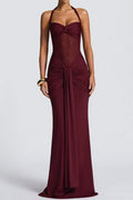 Robe longue dos et ventre découverts