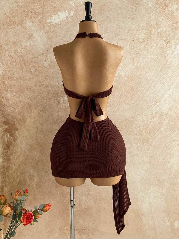 Mini-robe dos nu & côtés ouverts | Glamour & Audace