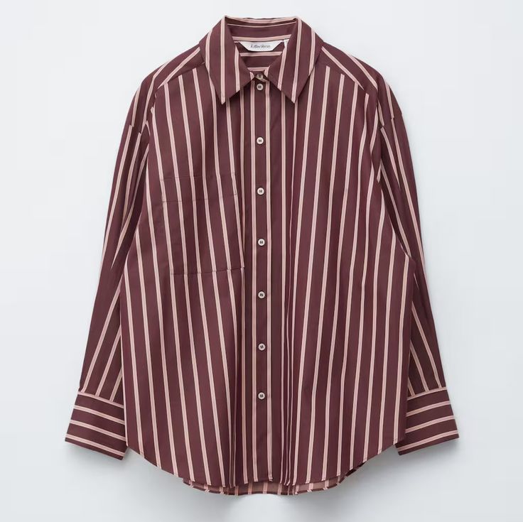 Chemise à Carreaux Rayés à Manches Longues – Élégance Décontractée